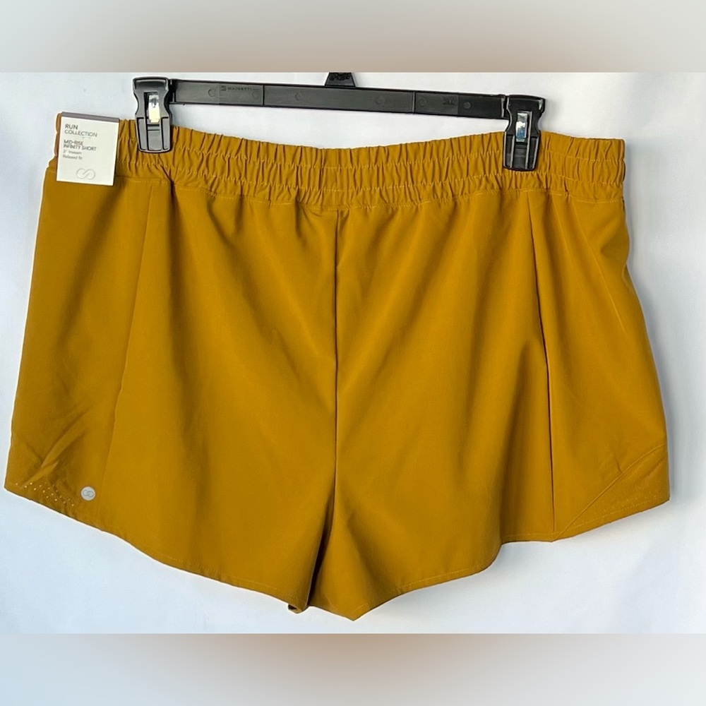 NWT CALIA Womens Mid Rise Infinity Run Short - Mustard Brown - XXL - Picture 5 of 11